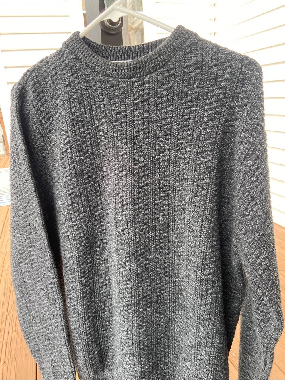 bill blass Charcoal Cable-Knit Crewneck Sweater - Picture 12 of 12